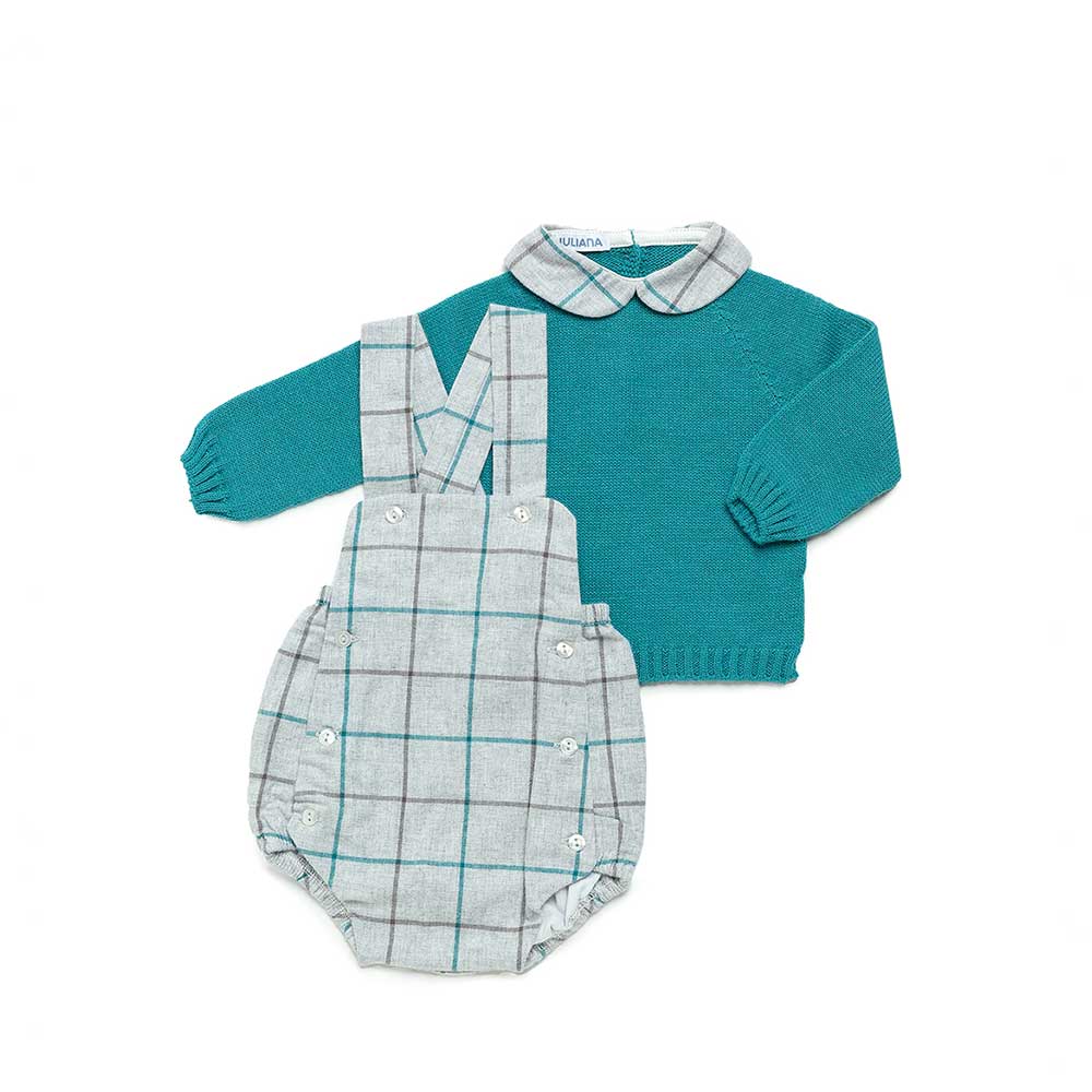 Peto cuadro jersey bebé Juliana