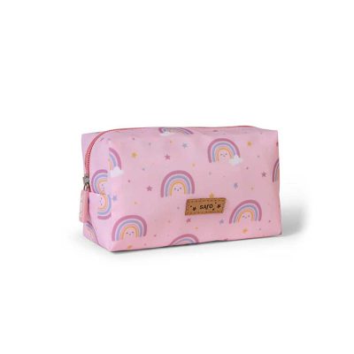 Estuche porta lápices "Rainbow" rosa