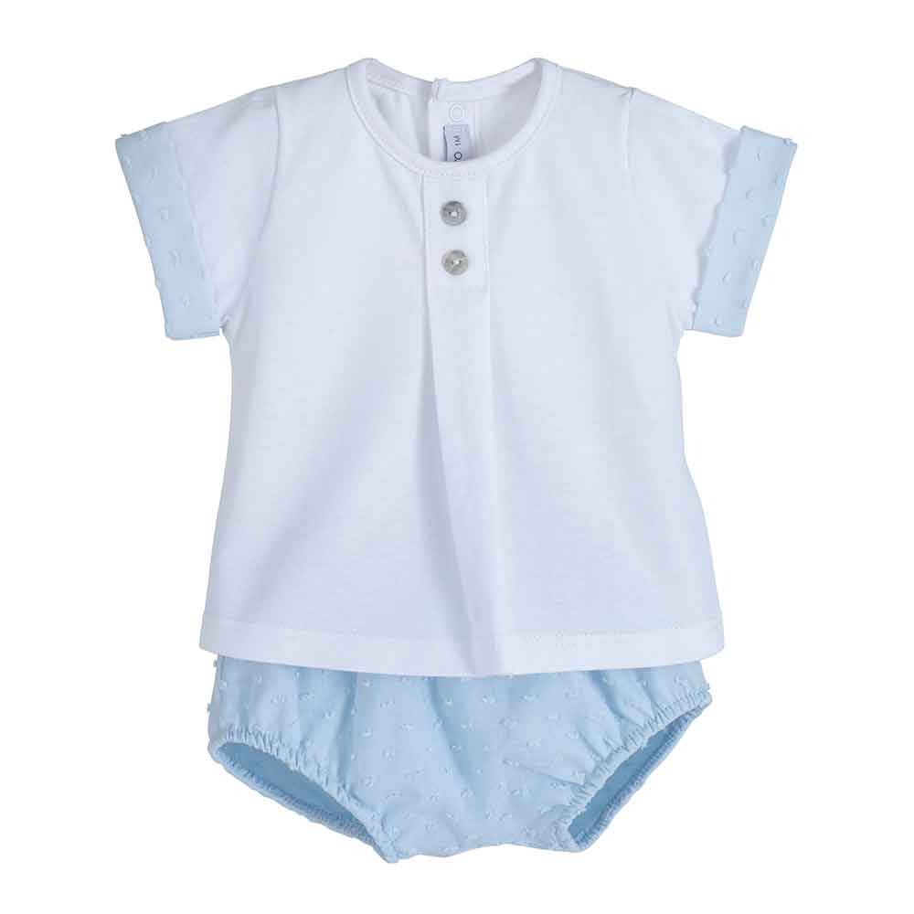 Conjunto pololo bering celeste de niño Calamaro Baby