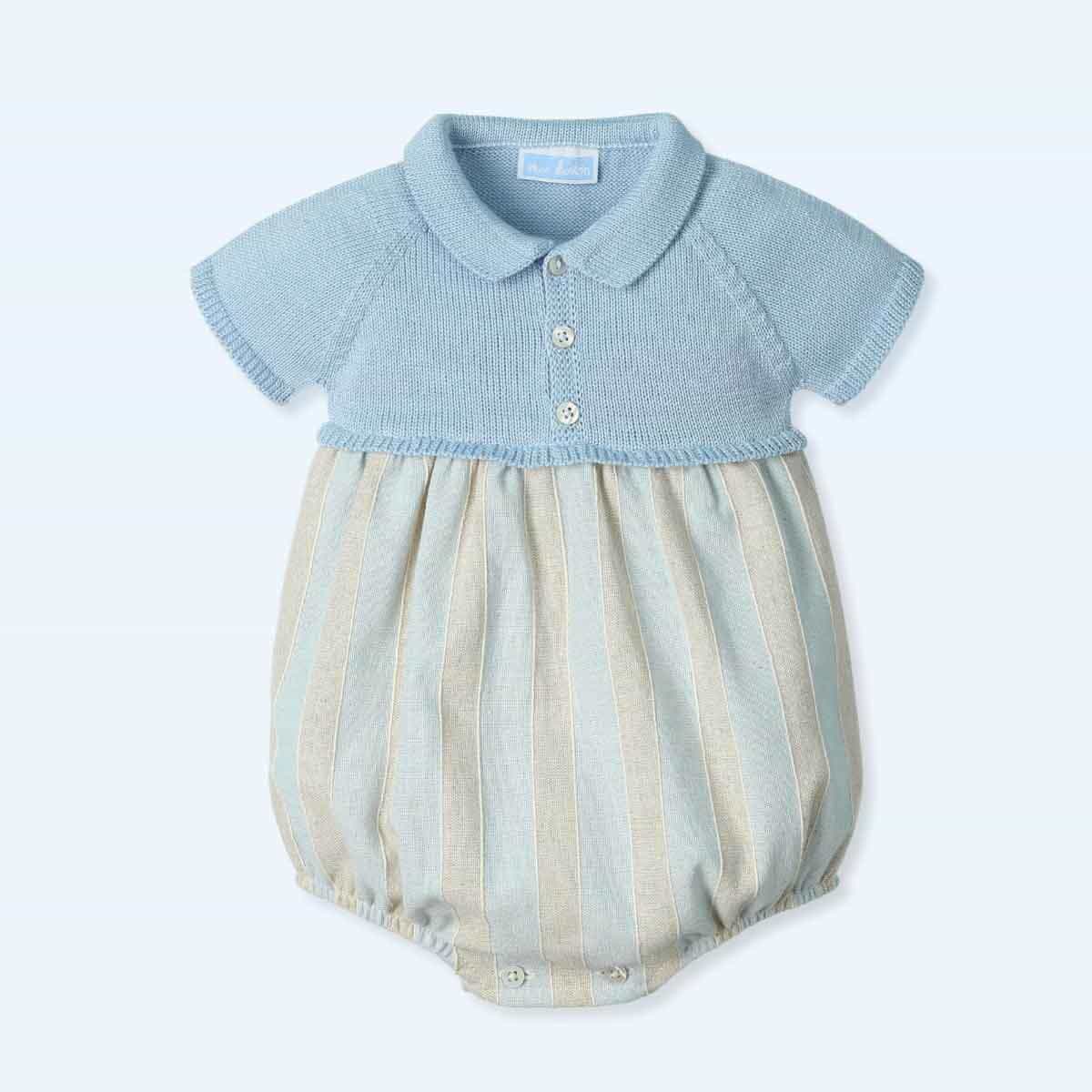 Pelele punto y tejido cuello polo Rich Mac Ilusión