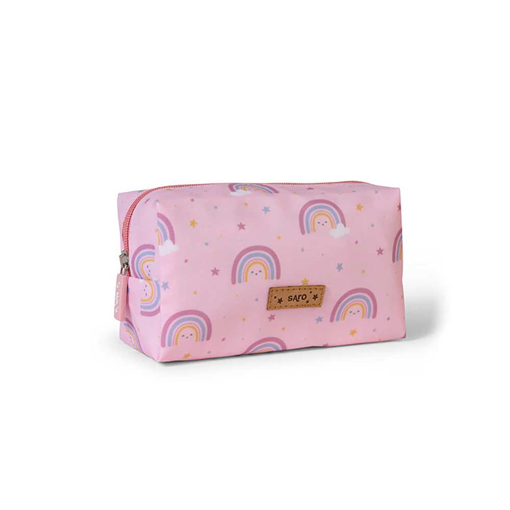 Estuche porta lápices "Rainbow" rosa