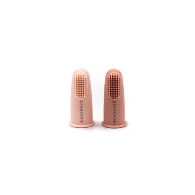 Set de cepillos dentales encías bebé rosa Bamboom