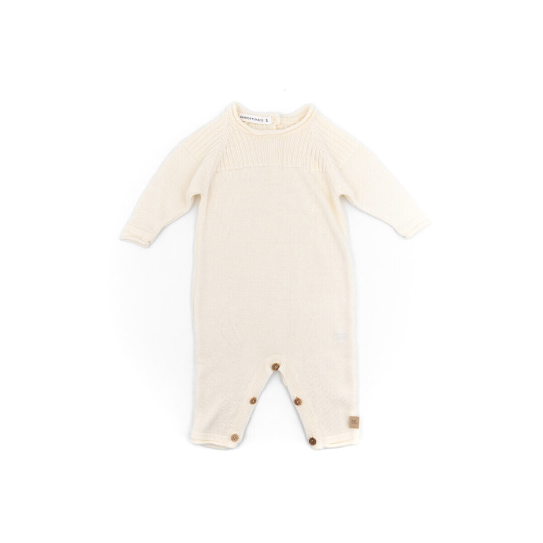 Mono Knitted de canalé blanco Bamboom