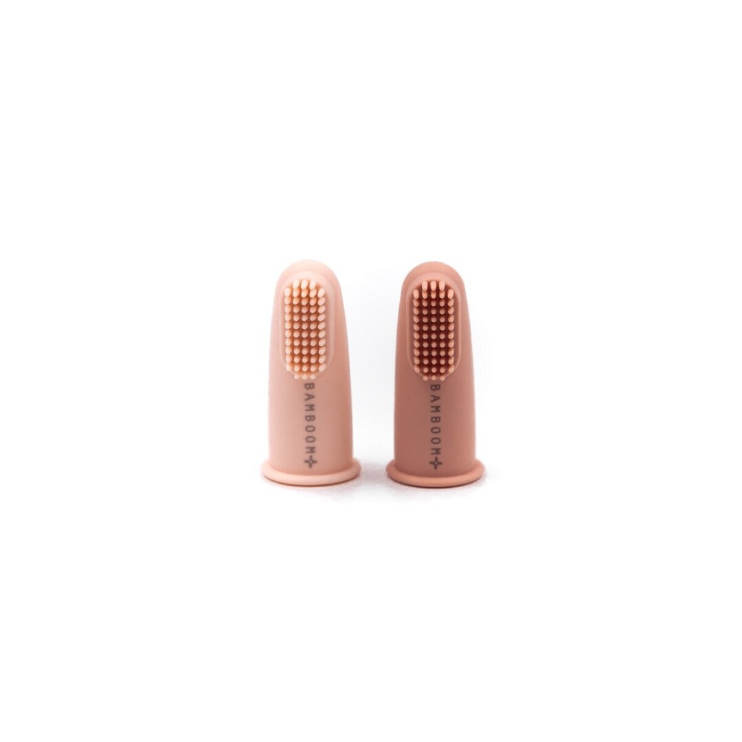 Set de cepillos dentales encías bebé rosa Bamboom