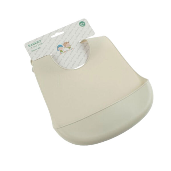 Babero de silicona gris Gamberritos 10980. Para bebé en Tienda Online Tana Martínez Puerto de Sagunto