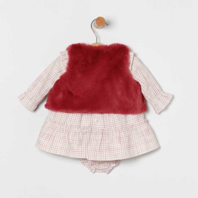 Conjunto Chaqueta + Braga + Vestido a cuadros Coco Acqua