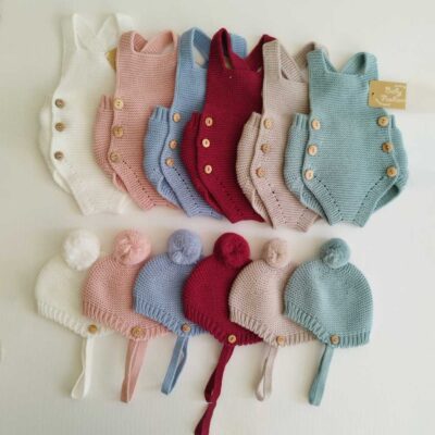 Conjunto con gorro punto varios colores bebé Baby Fashion