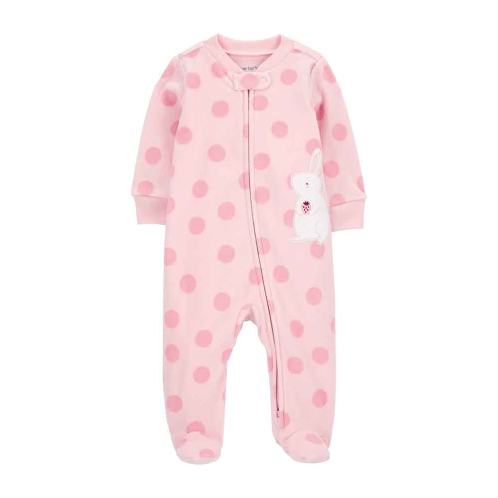 Pijama entero de micropolar diseño conejita bebé niña Carter's
