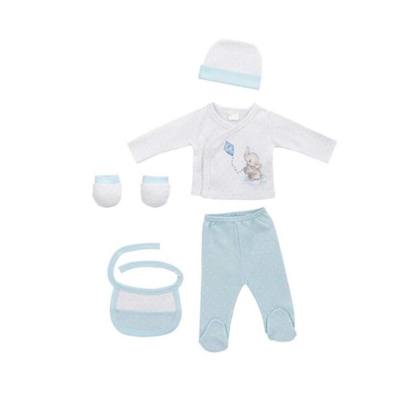 Set de regalo 5 piezas elefantito verde Interbaby