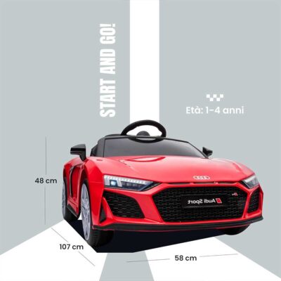 Coche Eléctrico para Niños Audi R8 Sport Rojo Baroni Toys