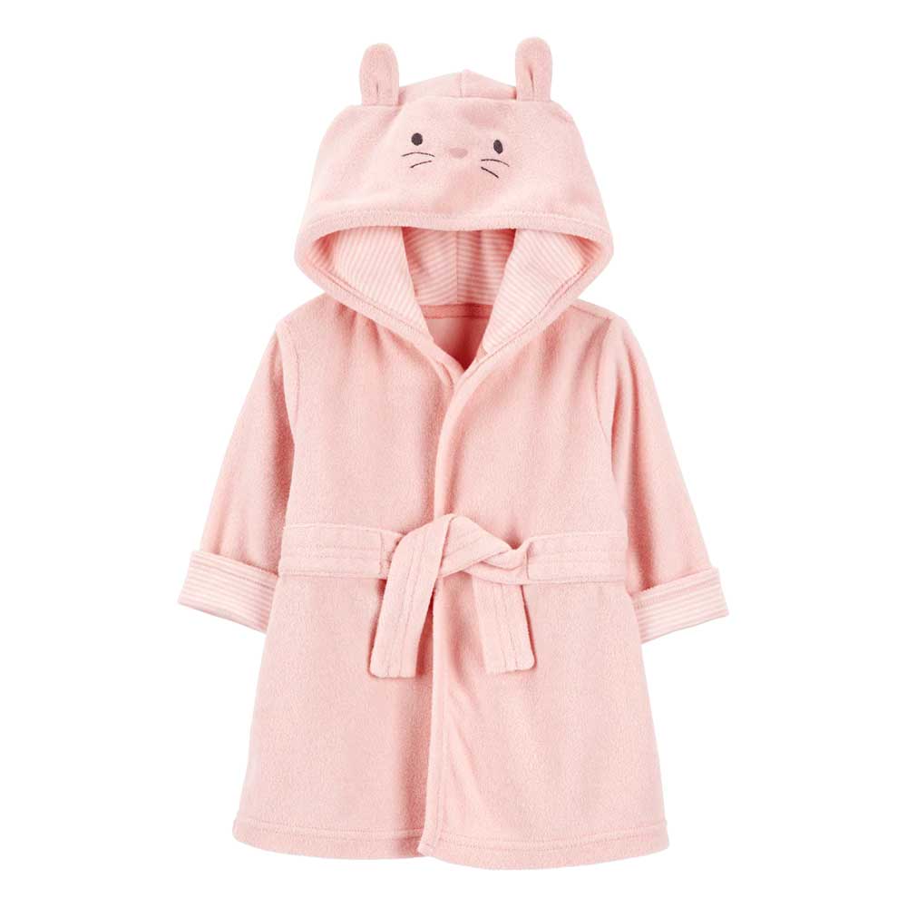 Bata de baño en rosa con diseño conejito Carter's
