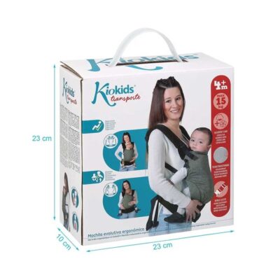 Porta-bebés ergonómico evolutivo verde Kiokids