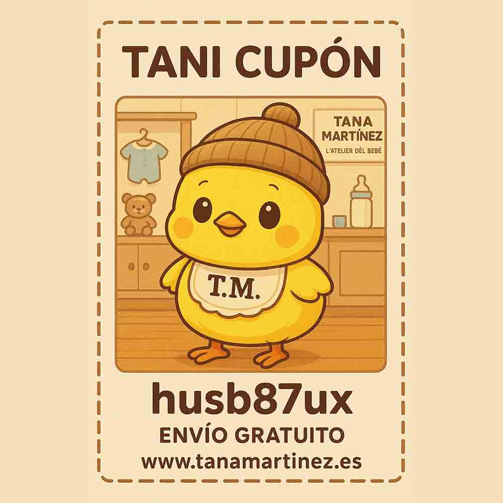 Cupón HUSB87UX: Consigue Envío Gratuito en la Tienda Online de Tana Martínez