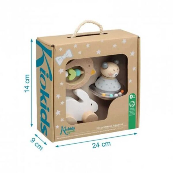 Set mis primeros juguetes de madera bebé 0 meses KioKids