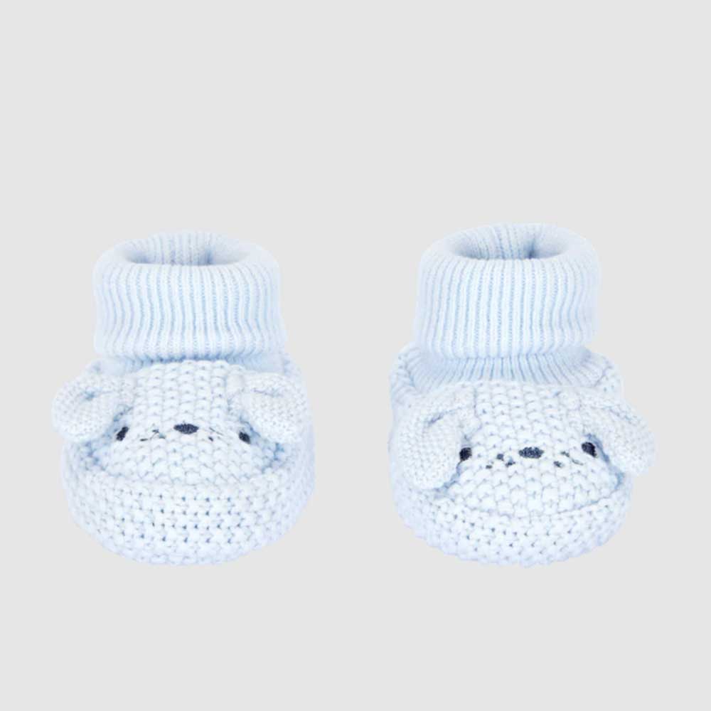 Patucos crochet Perrito Azul Carters