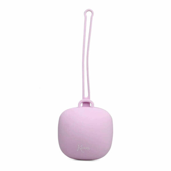 Portachupetes de silicona lavanda para bebé KioKids