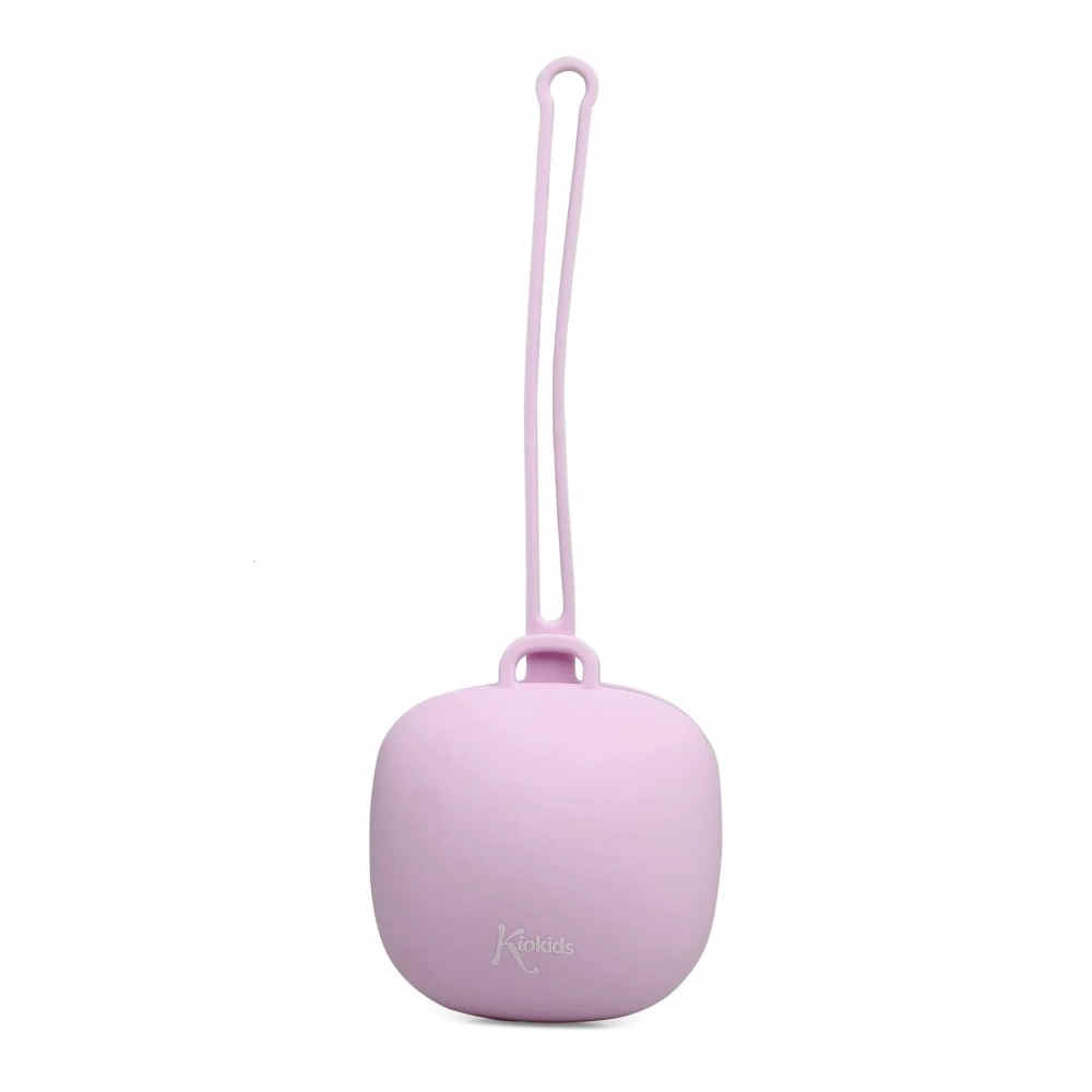 Portachupetes de silicona lavanda para bebé KioKids