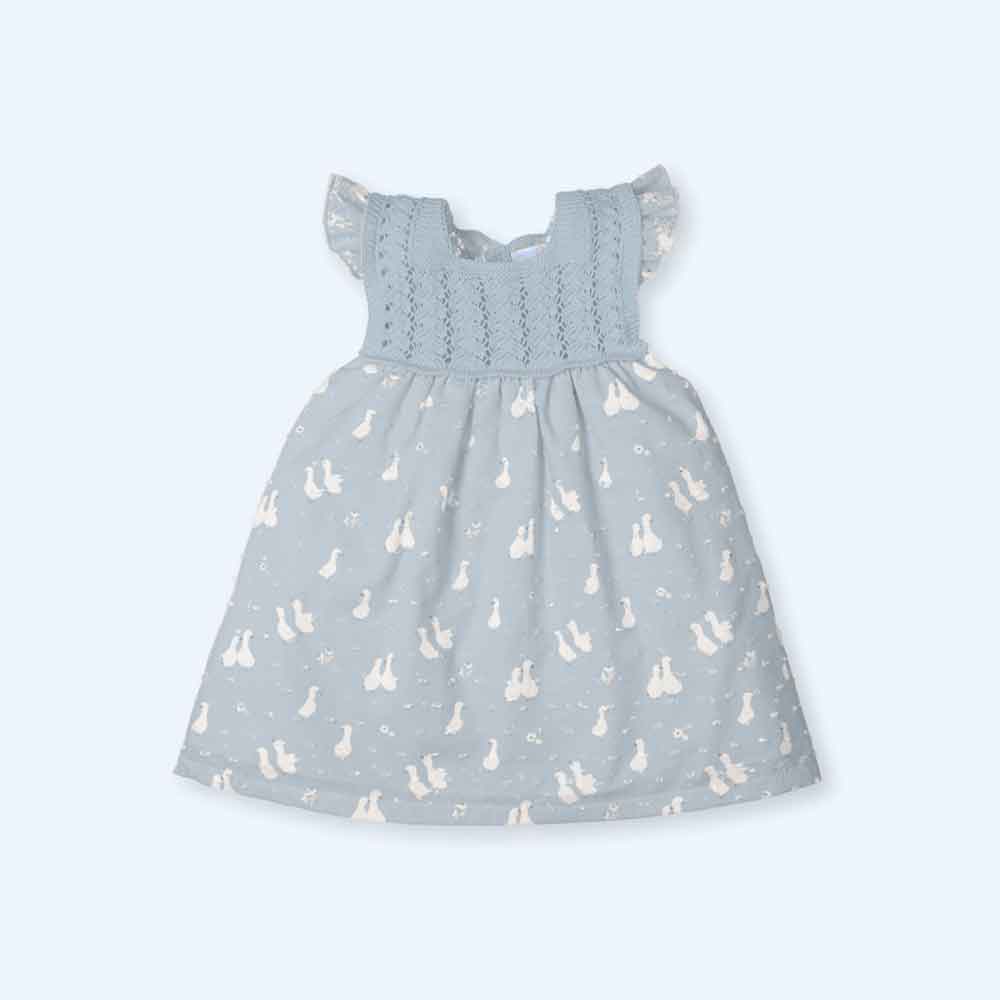 Vestido en punto tejido plumeti Ducks Mac Ilusión