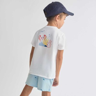 Conjunto camiseta y shorts bebé niño 264025 celeste Street Monkey