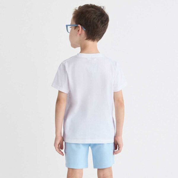 Conjunto camiseta y shorts bebé niño 264023 celeste Street Monkey