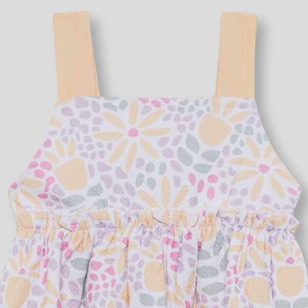 Vestido bebé niña amarillo estampado 263010 Street Monkey