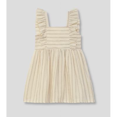 Vestido niña verano crudo con rayas verticales Street Monkey