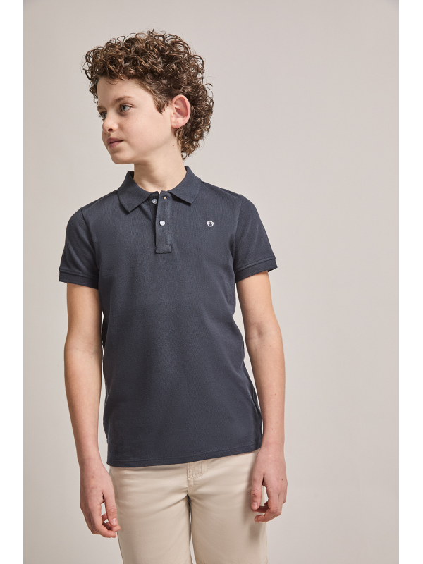 Polo niño elegante marino manga corta Street Monkey